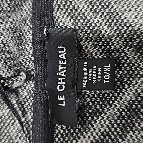 Le Chateau XL black and white hooded layering cardigan - Picture 6 of 7